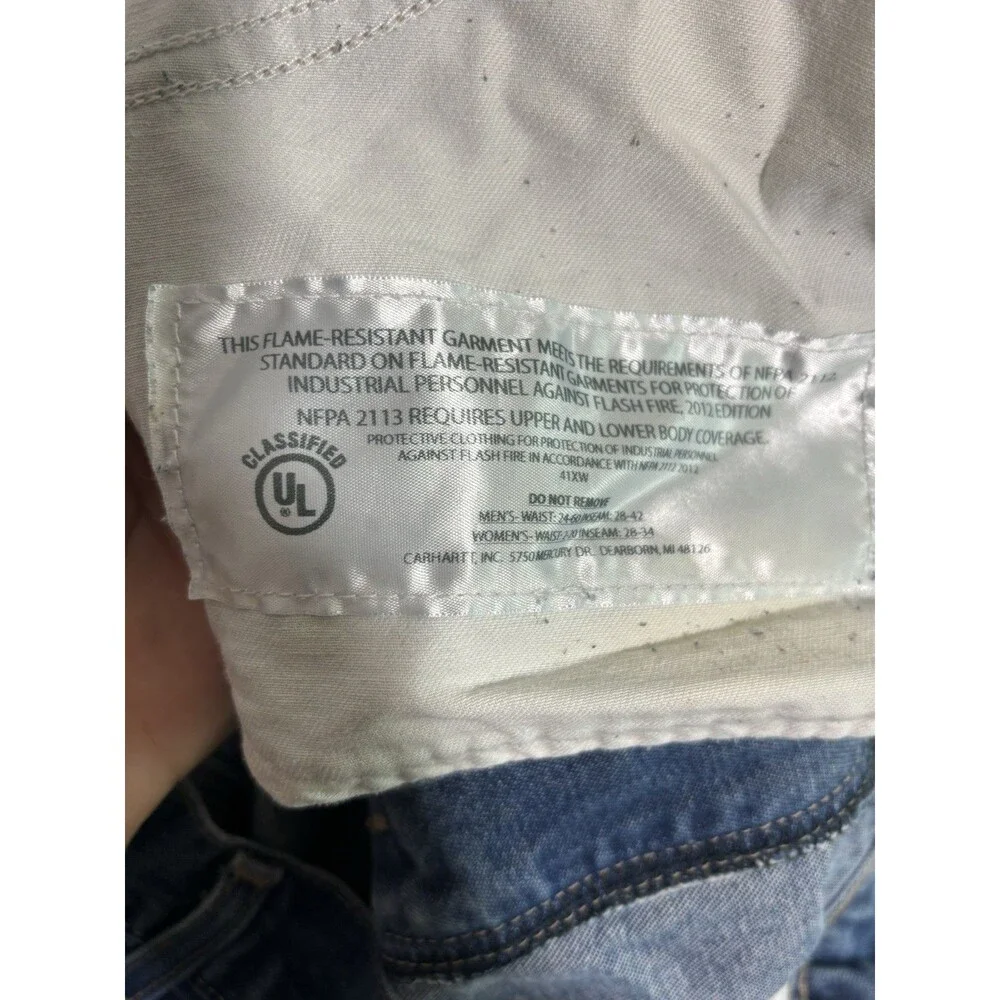 Carhartt FR Jeans Mens 36 30 Original Fit CAT 2 Fire Resistant Utility Workwear